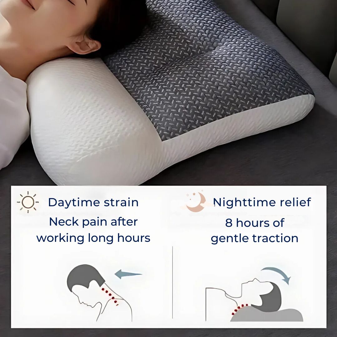 Adjustable Orthopedic Neck Pillow in White for Sleep Support - view 5