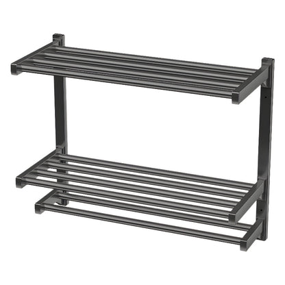 Multi-Tier Black Towel Holder - Modern Bathroom Decor - view 7