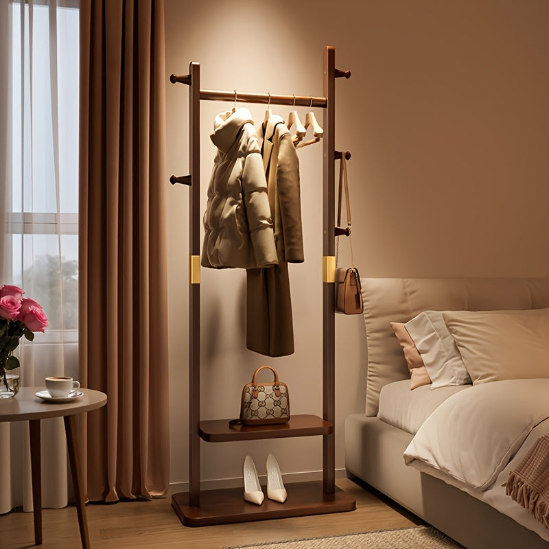 Freestanding Coat Rack with 5 Shelves and Hooks for Entryway - view 5