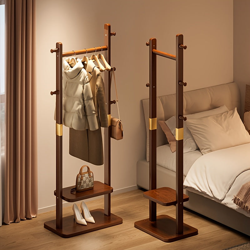 Freestanding Coat Rack with 5 Shelves and Hooks for Entryway - view 4