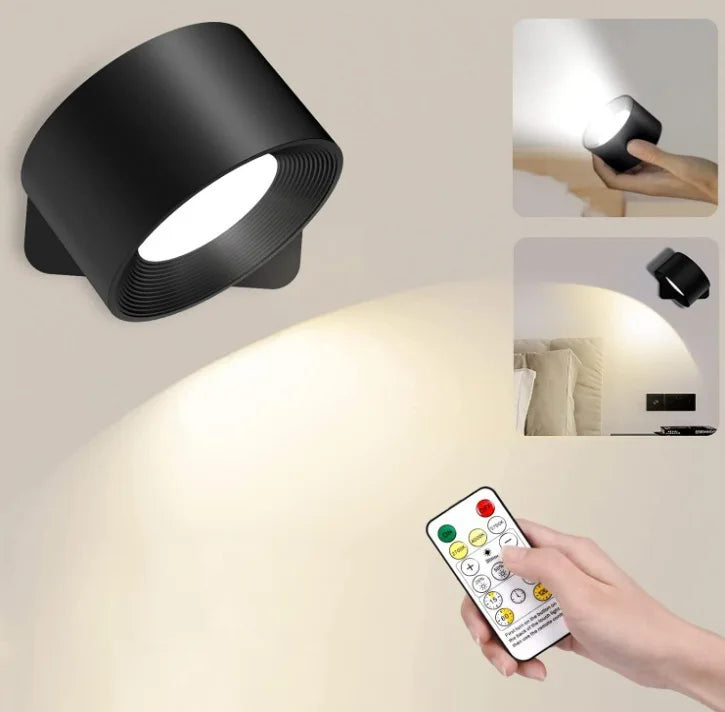 Rechargeable White Cylindrical Wall Lamp with Remote Control - view 19