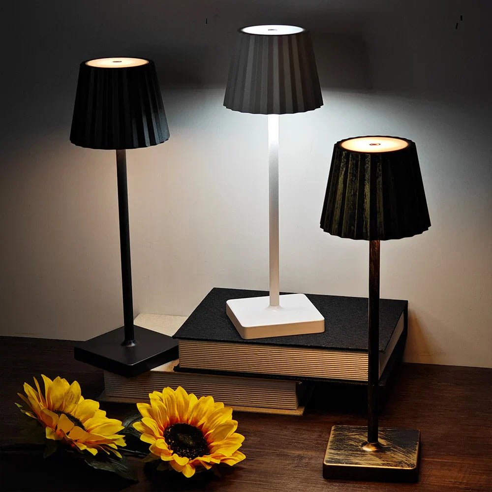 Rechargeable Antique-Style Table Lamp with Dimmable LED - view 3