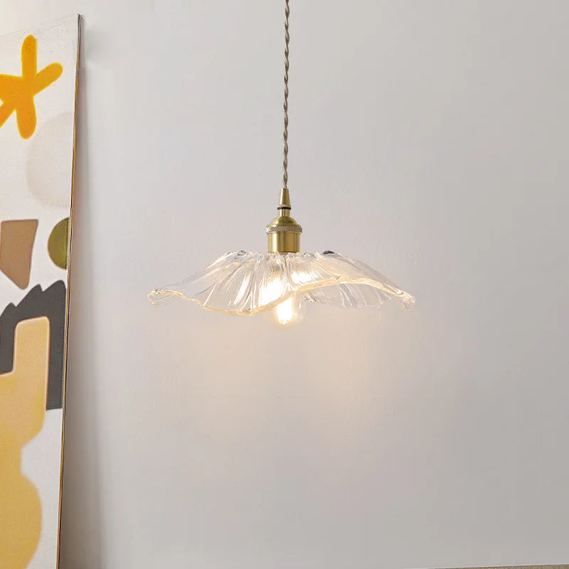 Flower Pendant Lamp in Purple and Amber for Dining Room Decor - view 4