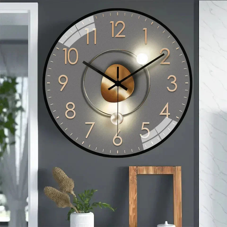 Classic Black and White Wall Clock – Silent Decor for Living Room or Bedroom – view 3