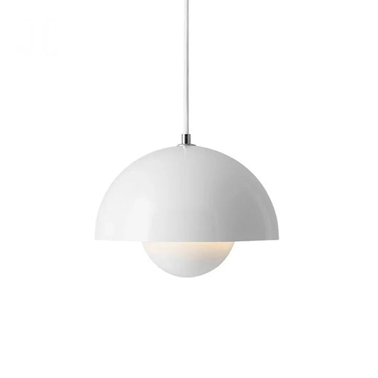 Scandinavian Pendant Light - Matte Black, Semi-Round Shape - view 2