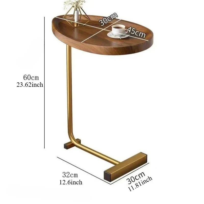 C-Shaped Side Table - Slim, Mobile Design for Sofa or Bedroom - view 5