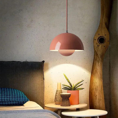 Scandinavian Pendant Light - Matte Black, Semi-Round Shape - view 23
