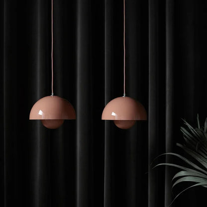 Scandinavian Pendant Light - Matte Black, Semi-Round Shape - view 12