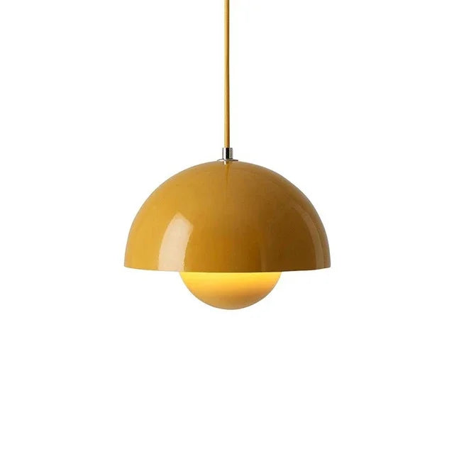 Scandinavian Pendant Light - Matte Black, Semi-Round Shape - view 4