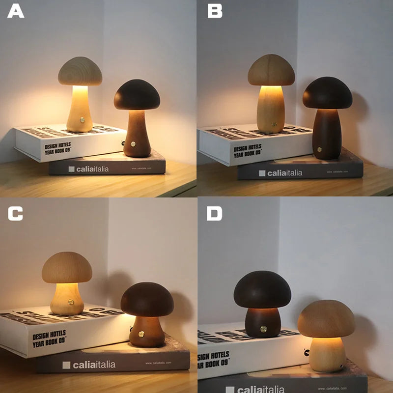 Mushroom Night Lamp – Touch Control LED for Kids and Cozy Spaces - view 4