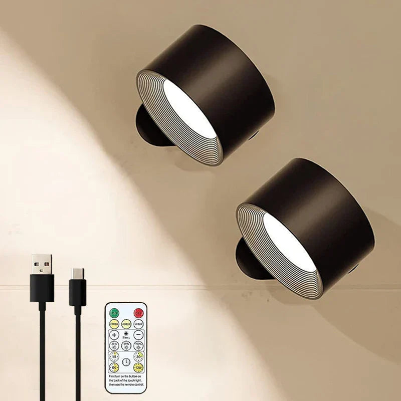 Rechargeable White Cylindrical Wall Lamp with Remote Control - view 18