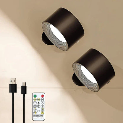 Rechargeable White Cylindrical Wall Lamp with Remote Control - view 18