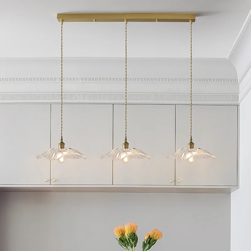 Flower Pendant Lamp in Purple and Amber for Dining Room Decor - view 6