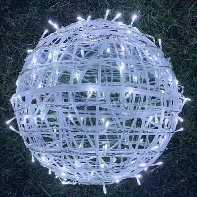 LED Woven-Pattern Ball Lights – Indoor and Outdoor Decorative Lighting - view 5