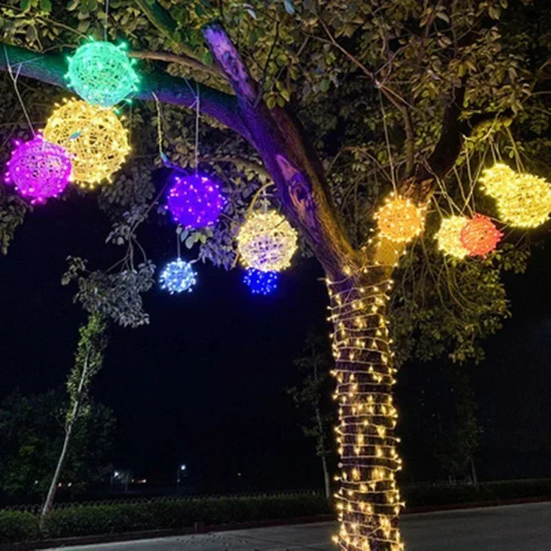 LED Woven-Pattern Ball Lights – Indoor and Outdoor Decorative Lighting - view 2