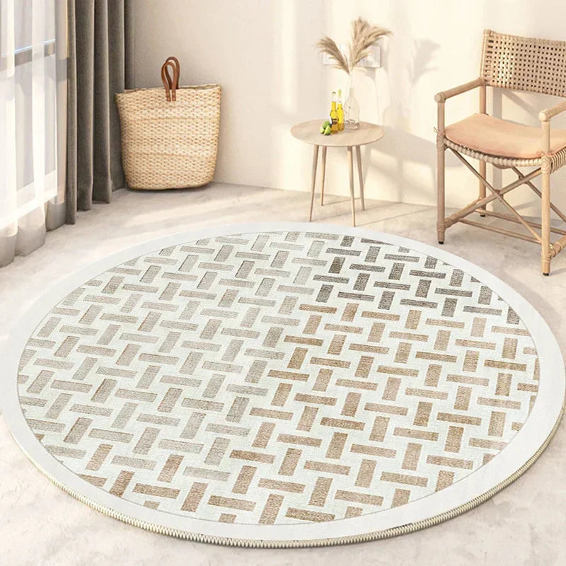 Soft Round Rug - Minimalist Design for Living Room or Bedroom - view 6