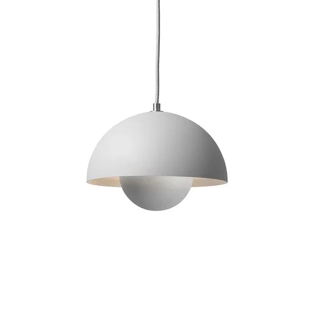 Scandinavian Pendant Light - Matte Black, Semi-Round Shape - view 7