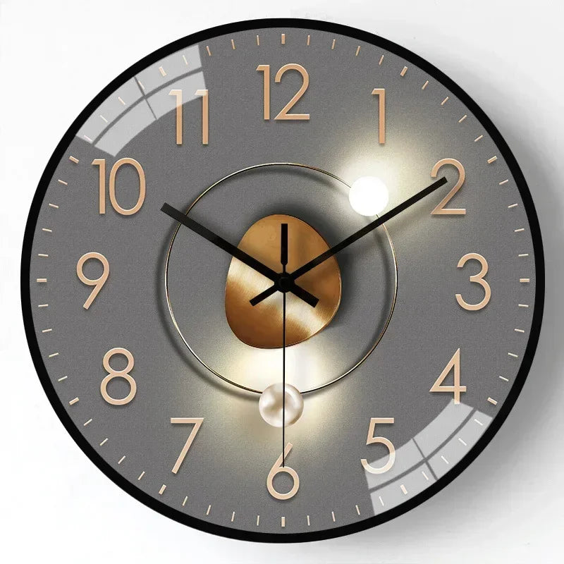 Classic Black and White Wall Clock – Silent Decor for Living Room or Bedroom – view 13