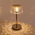 Rechargeable Crystal Table Lamp – Gold, Dimmable Design for Bedroom or Living Room