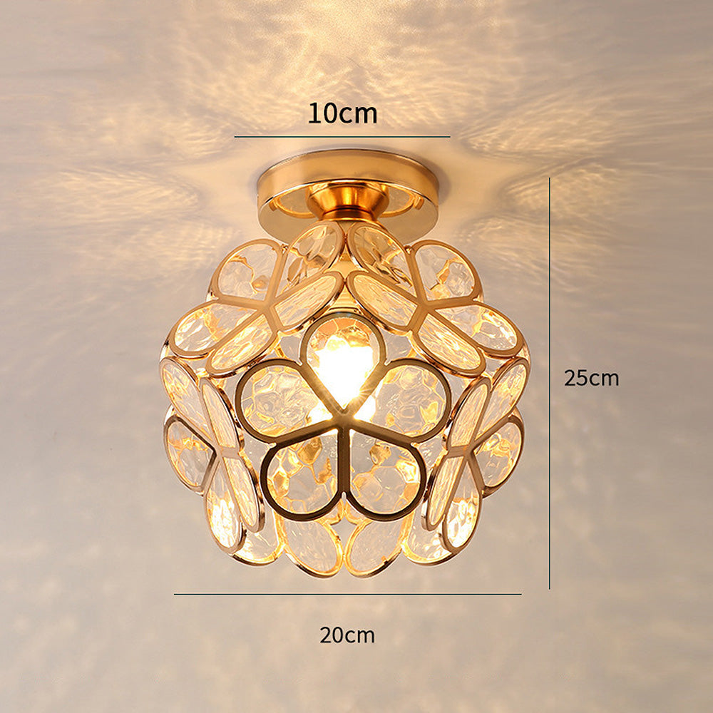 Gold Flower Ceiling Lamp for Bedroom or Hallway - view 10