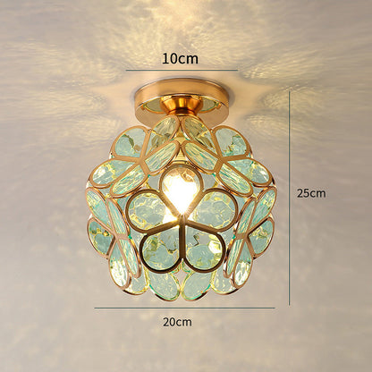 Gold Flower Ceiling Lamp for Bedroom or Hallway - view 5