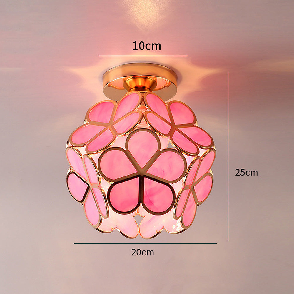Gold Flower Ceiling Lamp for Bedroom or Hallway - view 13
