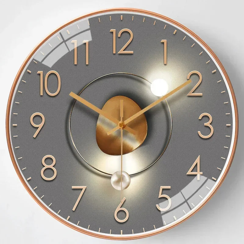 Classic Black and White Wall Clock – Silent Decor for Living Room or Bedroom – view 14