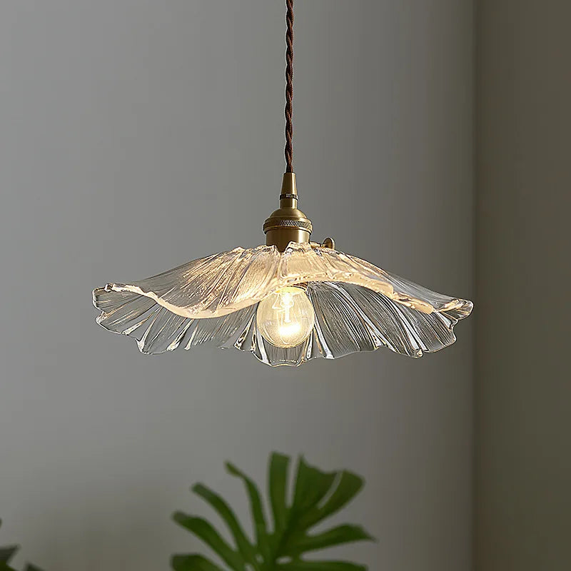 Flower Pendant Lamp in Purple and Amber for Dining Room Decor - view 8