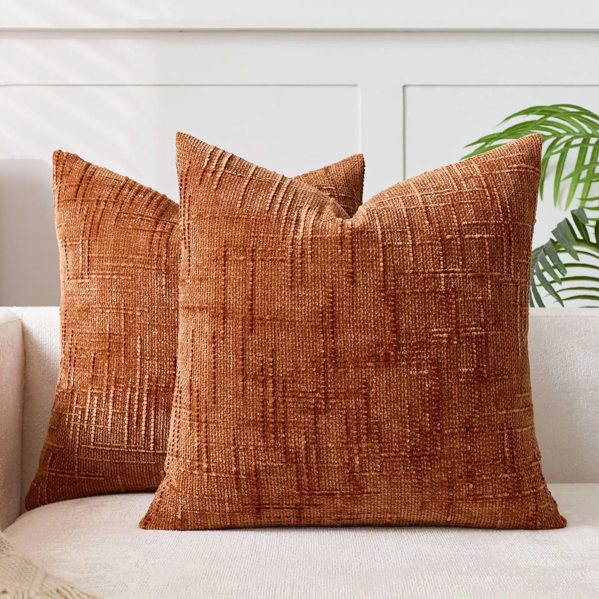 Chenille Cushion Cover – Beige, Elegant Design for Sofa or Bedroom, Available in Various Sizes – view 11