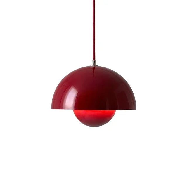 Scandinavian Pendant Light - Matte Black, Semi-Round Shape - view 3