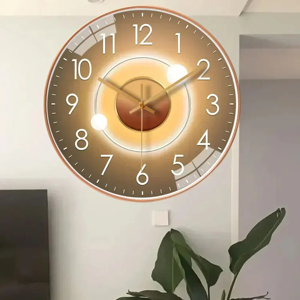 Classic Black and White Wall Clock – Silent Decor for Living Room or Bedroom