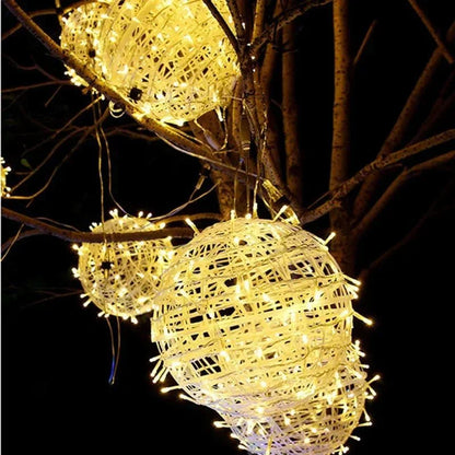LED Woven-Pattern Ball Lights – Indoor and Outdoor Decorative Lighting - view 4