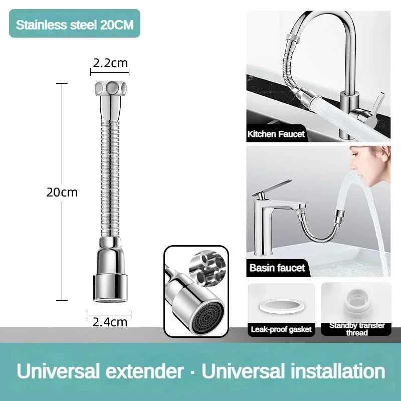 Flexible Kitchen Faucet Extender with Adjustable Spray Nozzle - view 9