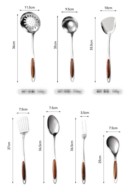 Elegant Kitchen Utensil Set for Cooking and Serving - view 7