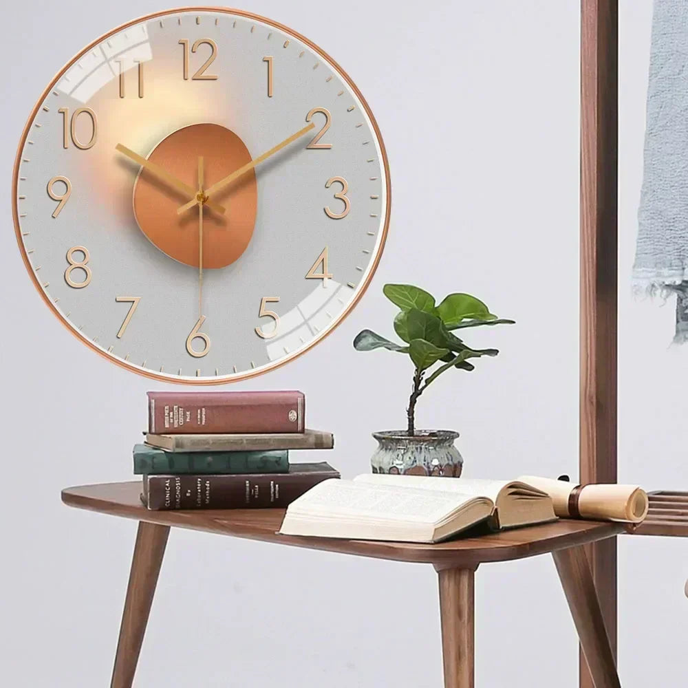 Classic Black and White Wall Clock – Silent Decor for Living Room or Bedroom – view 5