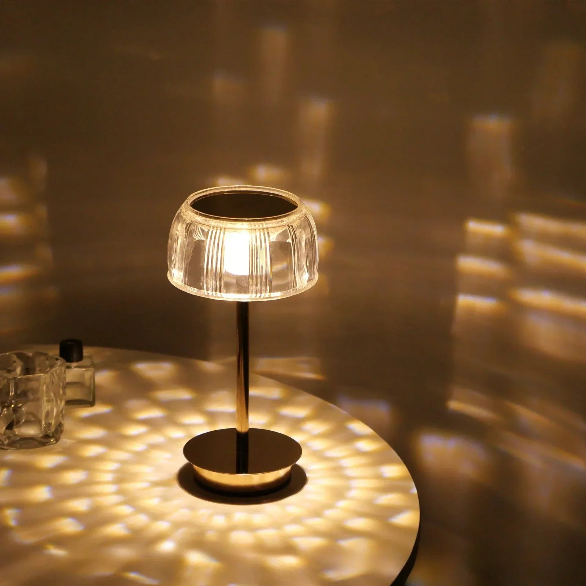 Rechargeable Dimmable Table Lamp – Gold, for Bedroom or Living Room - view 4