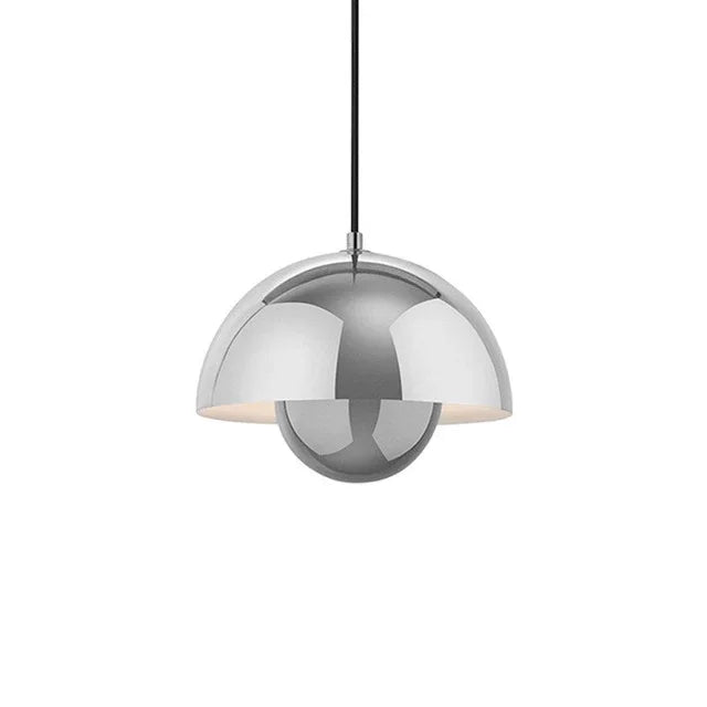 Scandinavian Pendant Light - Matte Black, Semi-Round Shape - view 8