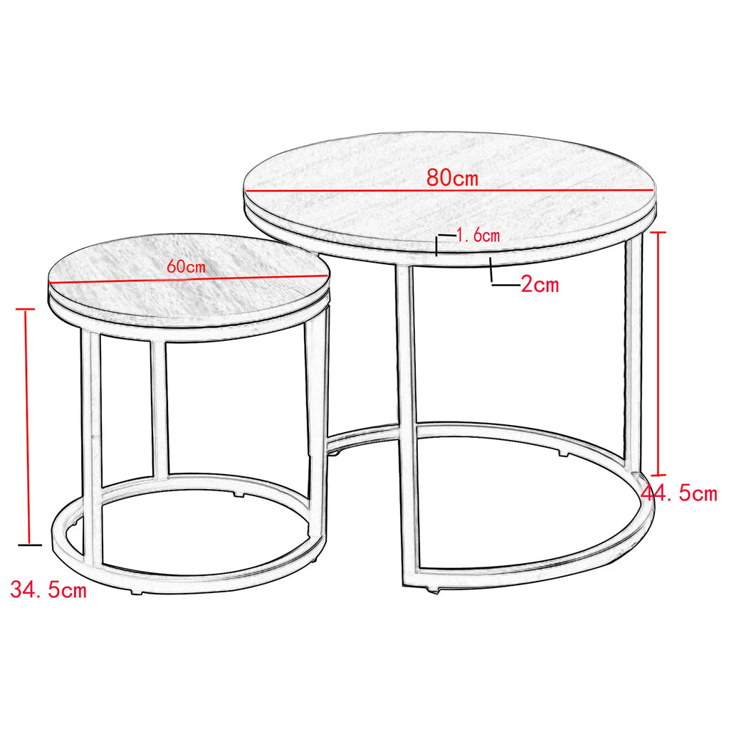 Round Side Table – White Marble with Golden Accents for Modern Living Room Decor – view 7