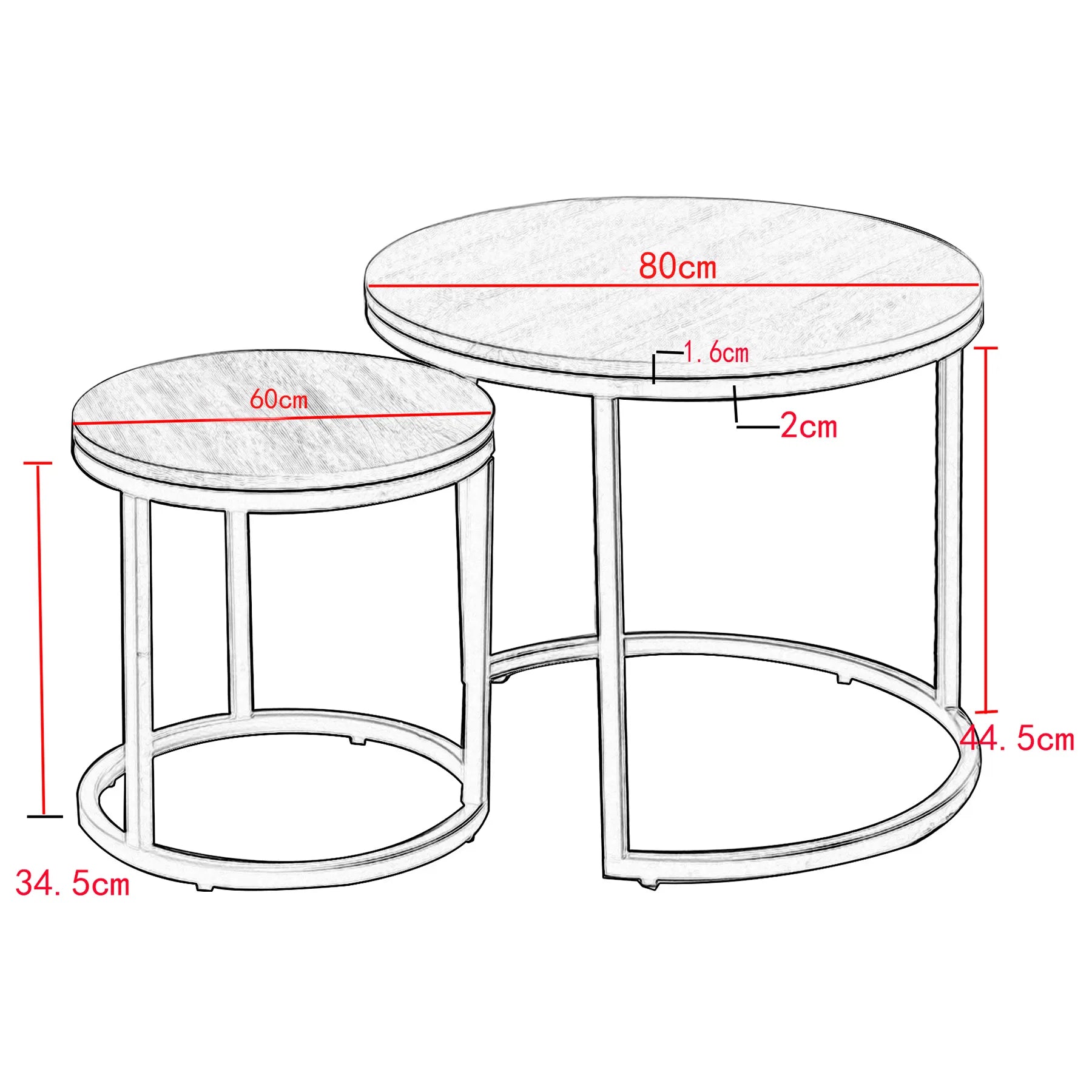Round Side Table – White Marble with Golden Accents for Modern Living Room Decor – view 7