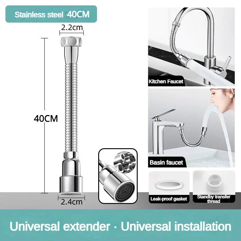 Flexible Kitchen Faucet Extender with Adjustable Spray Nozzle - view 12