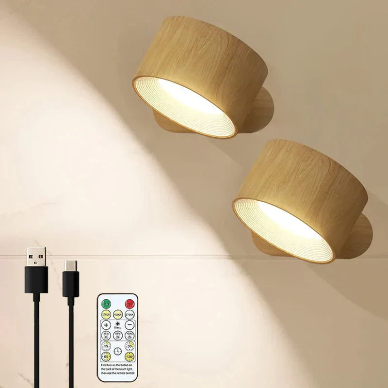 Rechargeable White Cylindrical Wall Lamp with Remote Control - view 20