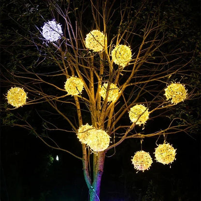 LED Woven-Pattern Ball Lights – Indoor and Outdoor Decorative Lighting - view 3