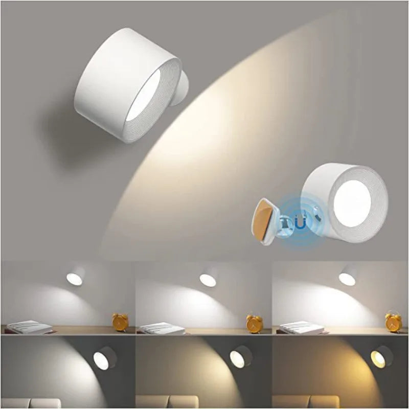 Rechargeable White Cylindrical Wall Lamp with Remote Control - view 15