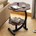 Wood and Stainless Steel Portable Mini Side Table for Balcony or Bedroom – view 2