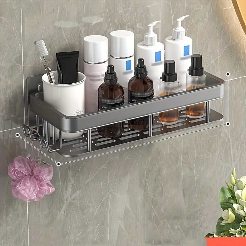 Double-Tier Wall Shelf for Bathroom Cosmetics and Toiletries - view 5