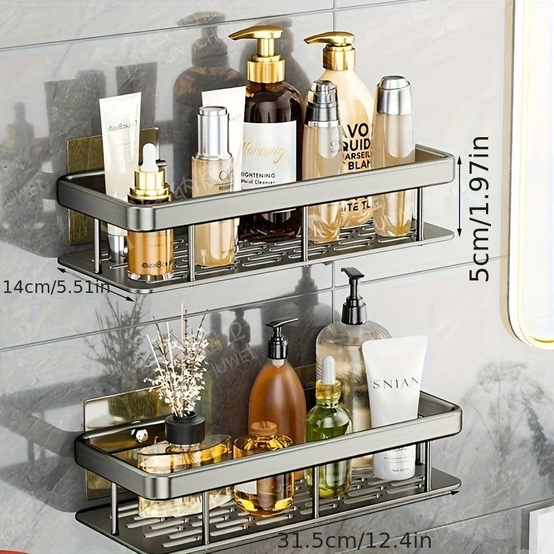 Double-Tier Wall Shelf for Bathroom Cosmetics and Toiletries - view 6