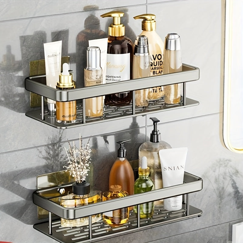 Double-Tier Wall Shelf for Bathroom Cosmetics and Toiletries - view 3