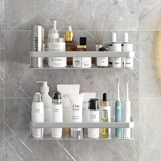 Double-Tier Wall Shelf for Bathroom Cosmetics and Toiletries - view 2