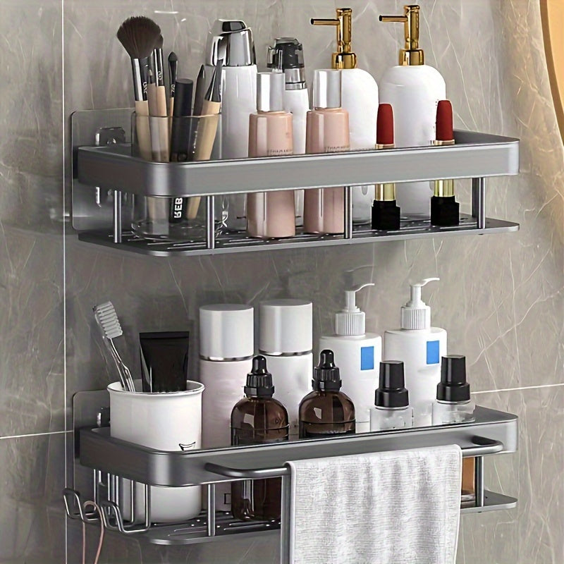 Double-Tier Wall Shelf for Bathroom Cosmetics and Toiletries - view 4