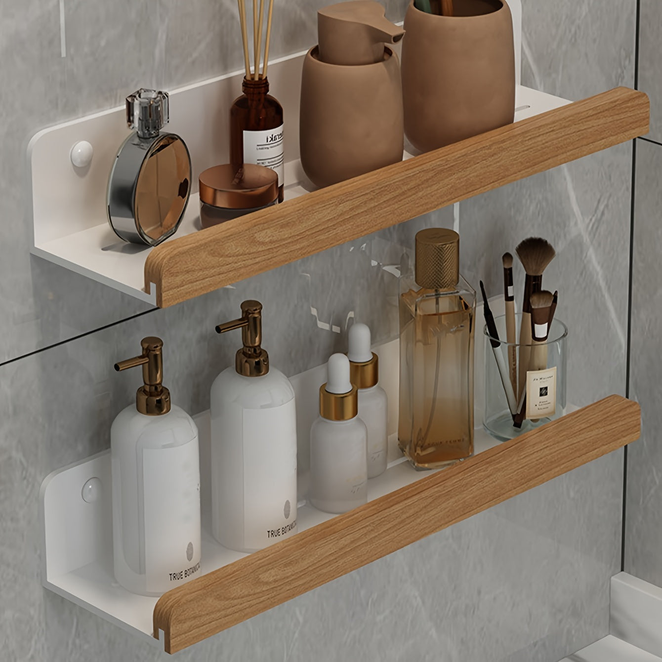 No-Drill Bathroom Wall Shelf for Shampoo and Cosmetics - view 13